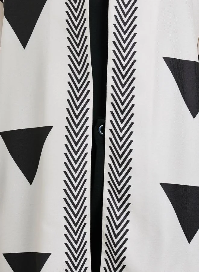 ستايلي كيمونو بطبعة جرافيك هندسية